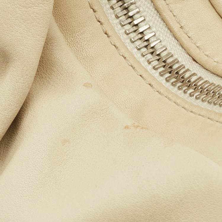 Pre Owned Dior Gypsy Ruffle Olive Large Green Leather Hobo