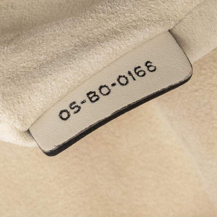 Pre Owned Dior White Medium Lambskin Cannage Studded Supple Lady Dior