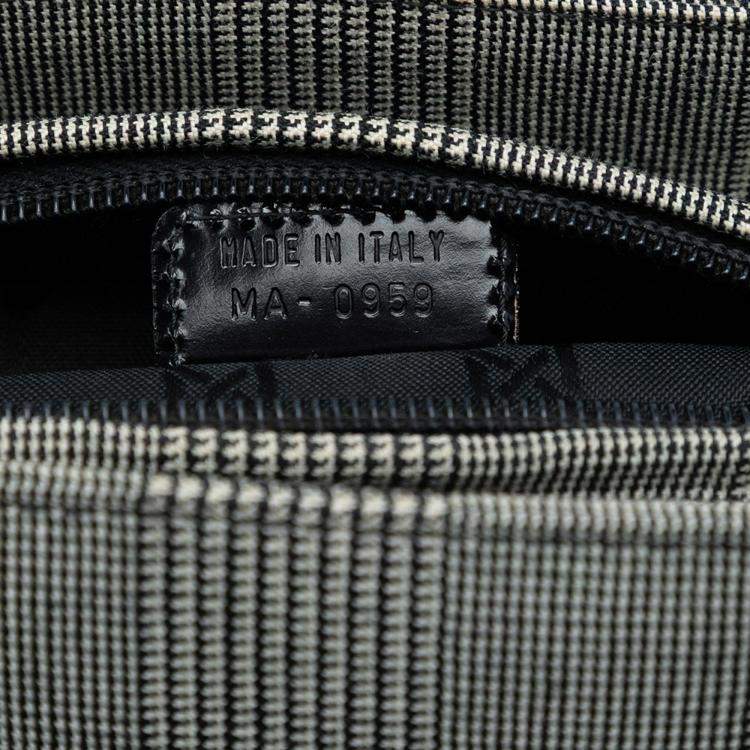 Pre Owned Dior Medium Grey Canvas Houndstooth Lady Dior