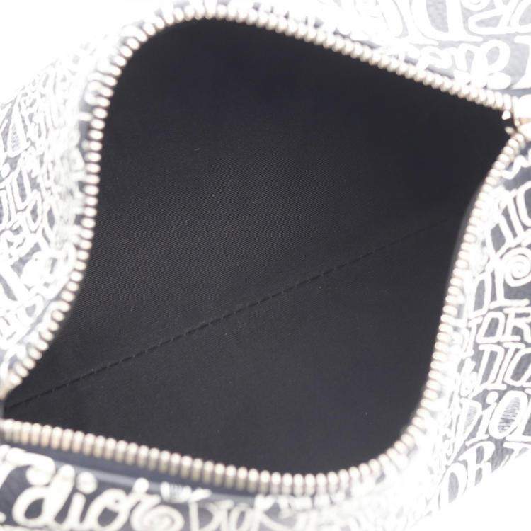 Pre Owned Dior Shawn Stussy Roller Navy Leather Crossbody Bag