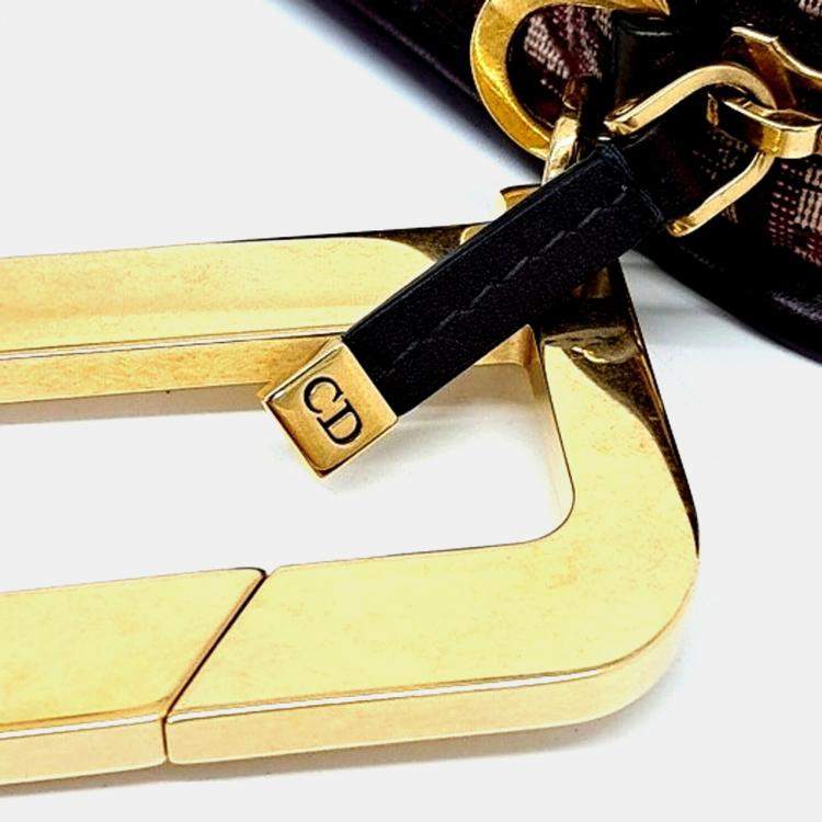 Pre Owned Dior Red Canvas Oblique Quake Clutch