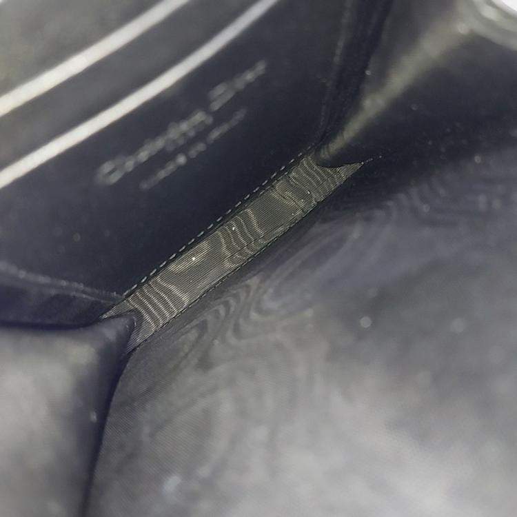 Pre Owned Dior Black Leather Phone Holder Crossbody Bag