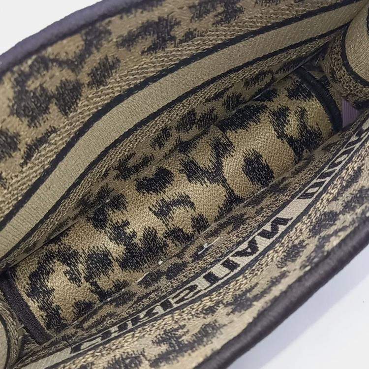 Pre Owned Dior Black Brown Canvas Book Tote Mini