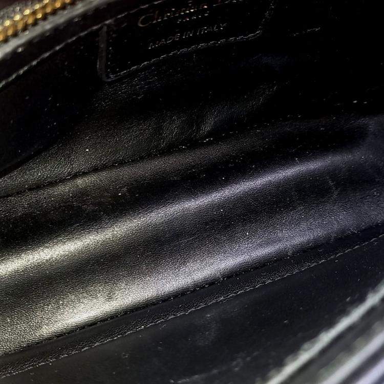 Pre Owned Dior Black Leather Carobag Small