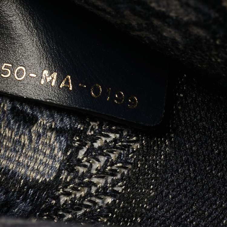 Pre Owned Dior Book Mini Navy Blue Oblique Canvas Tote