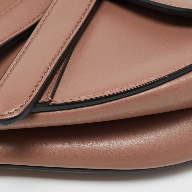 مملوكة مسبقًا Dior Saddle Mini Dusty Pink Leather Bag