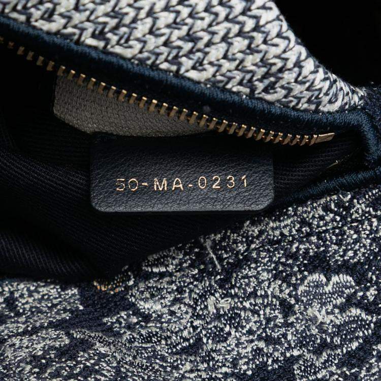 Pre Owned Dior Blue Large Embroidered Canvas Toile de Jouy Lady D Lite