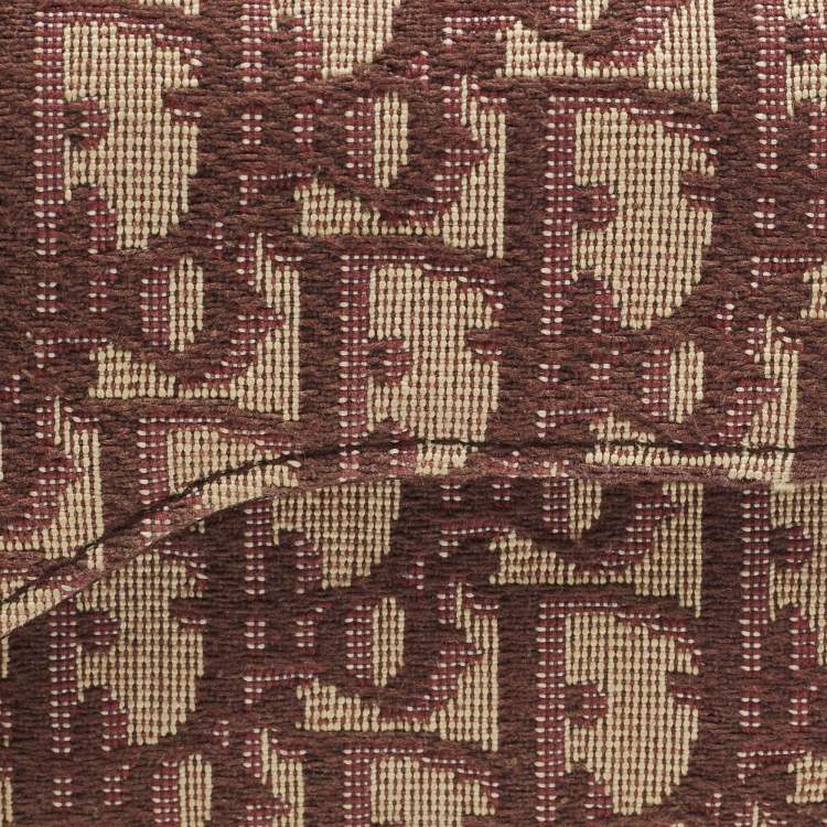 Pre Owned Dior Saddle Burgundy Diorissimo Canvas Compact Wallet