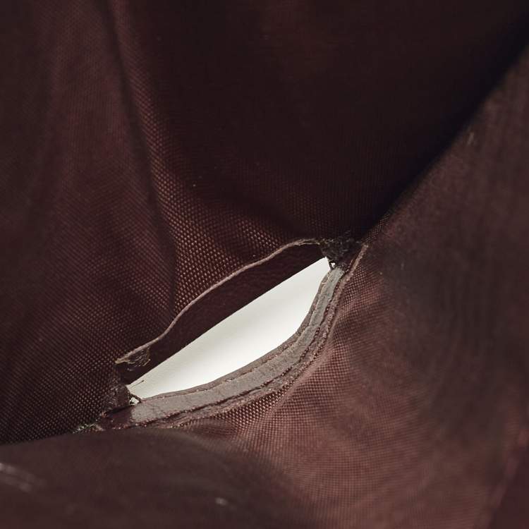 Pre Owned Dior Saddle Burgundy Diorissimo Canvas Compact Wallet