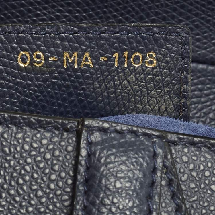 Pre Owned Dior Saddle Navy Blue Leather Shoulder Bag