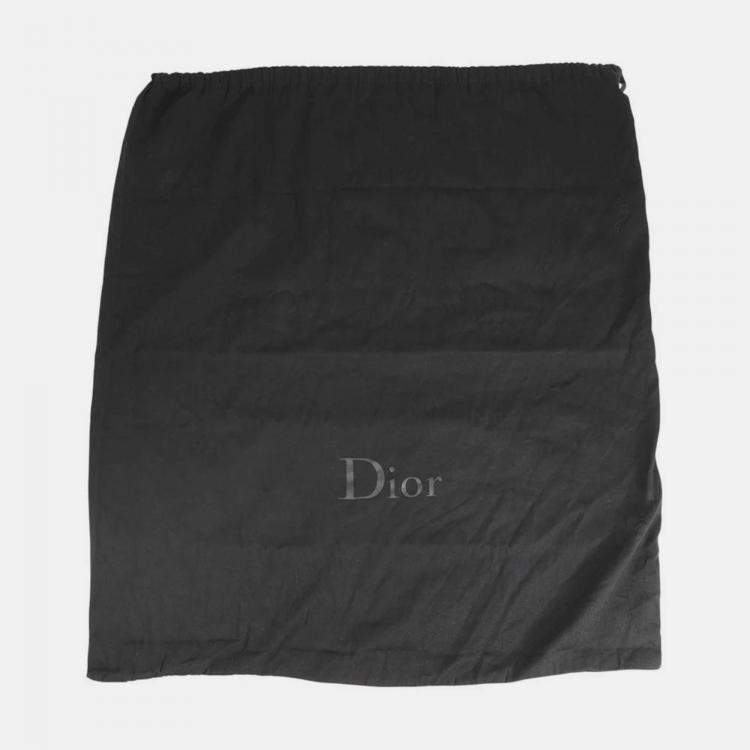 Pre Owned Dior Oblique Jacquard Rider Backpack Black Canvas Leather