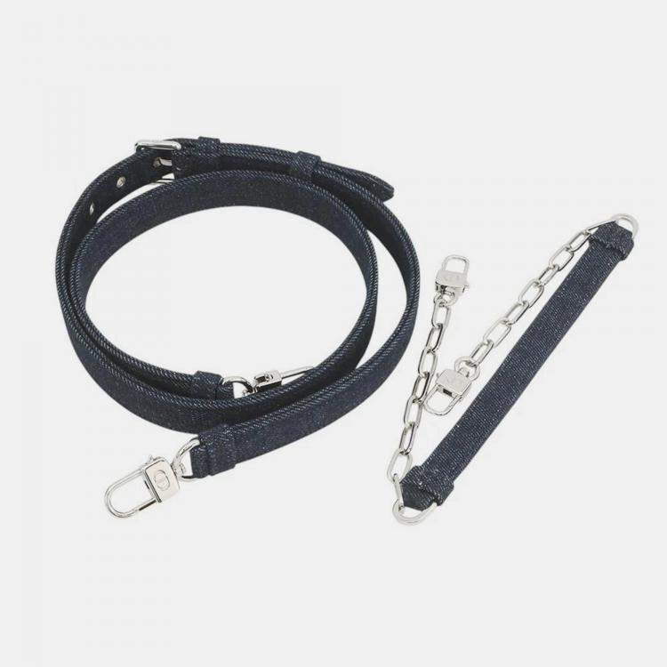 Pre Owned Dior Eyelet Detail Ladies D-Joy 2-Way Bag Navy Denim Size Medium