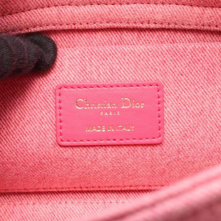 مملوكة مسبقًا Christian Dior Dior Lady D-Joy Medium Cannage Handbag Denim Pink