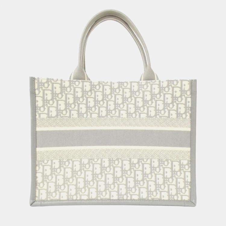 Pre Owned Christian Dior Dior Oblique Book Tote Medium Handbag