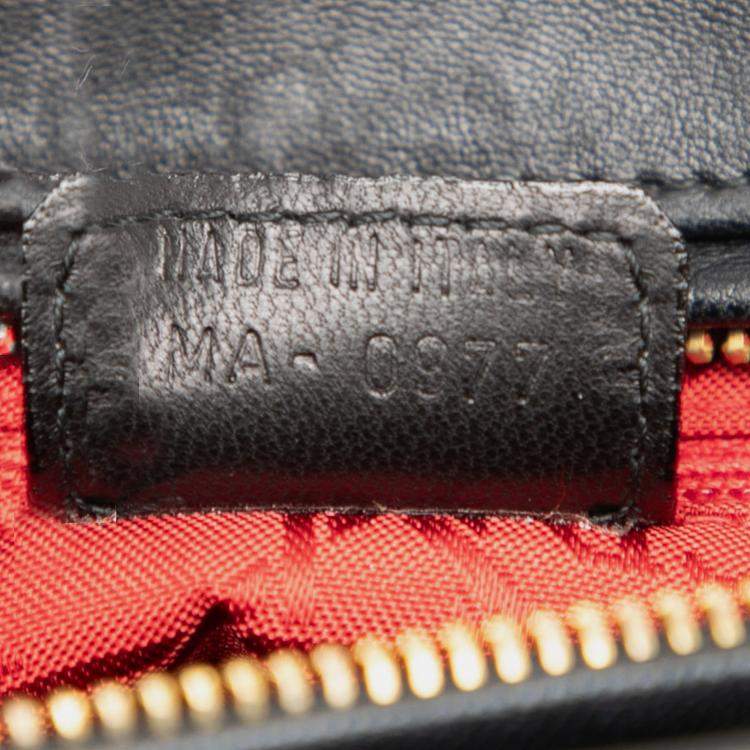 Pre Owned Dior Black Large Lambskin Cannage Lady Dior