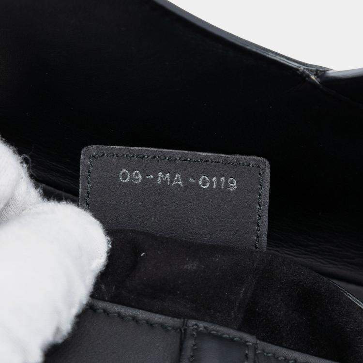 Pre Owned Dior Black Ultra Matte Calfskin Saddle Bag