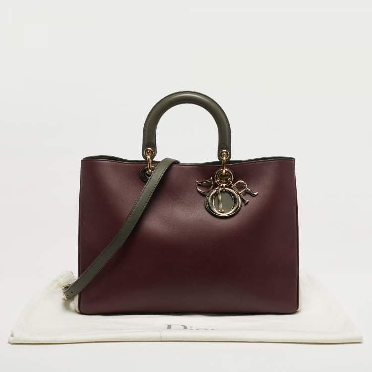 مملوكة مسبقًا Dior Diorissimo Large Tricolor Leather Tote