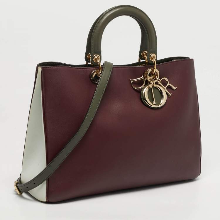 مملوكة مسبقًا Dior Diorissimo Large Tricolor Leather Tote
