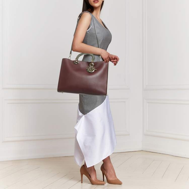 مملوكة مسبقًا Dior Diorissimo Large Tricolor Leather Tote