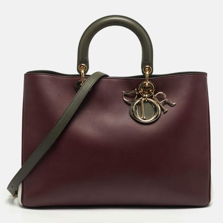 مملوكة مسبقًا Dior Diorissimo Large Tricolor Leather Tote