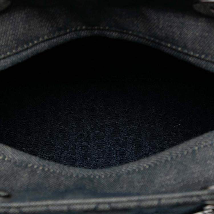 Pre Owned Dior Blue Medium Denim Cannage Lady Dior