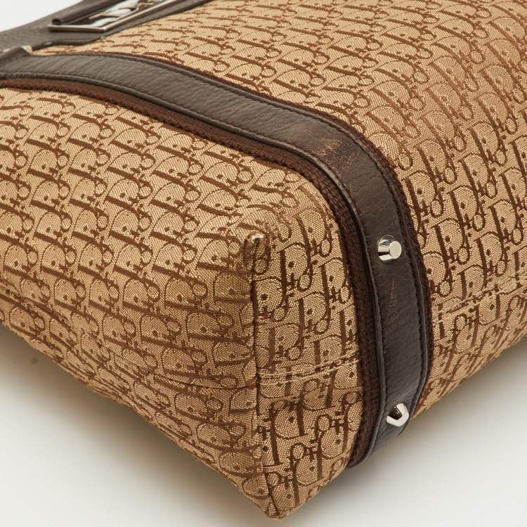 مملوكة مسبقًا Dior Street Chic Beige/Brown Oblique Canvas and Leather Trotter Tote