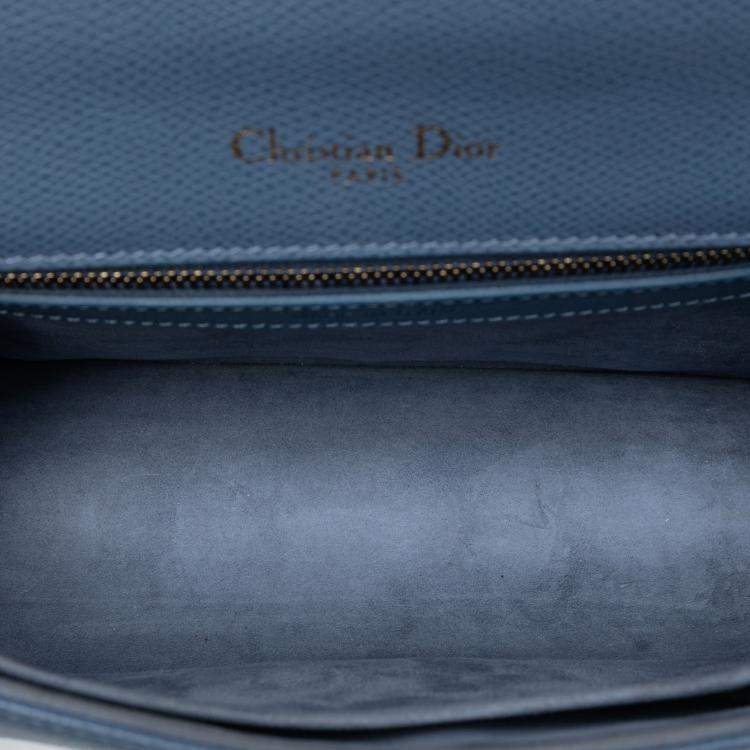 Pre Owned Dior Blue Small Grained Calfskin Diorama Flap