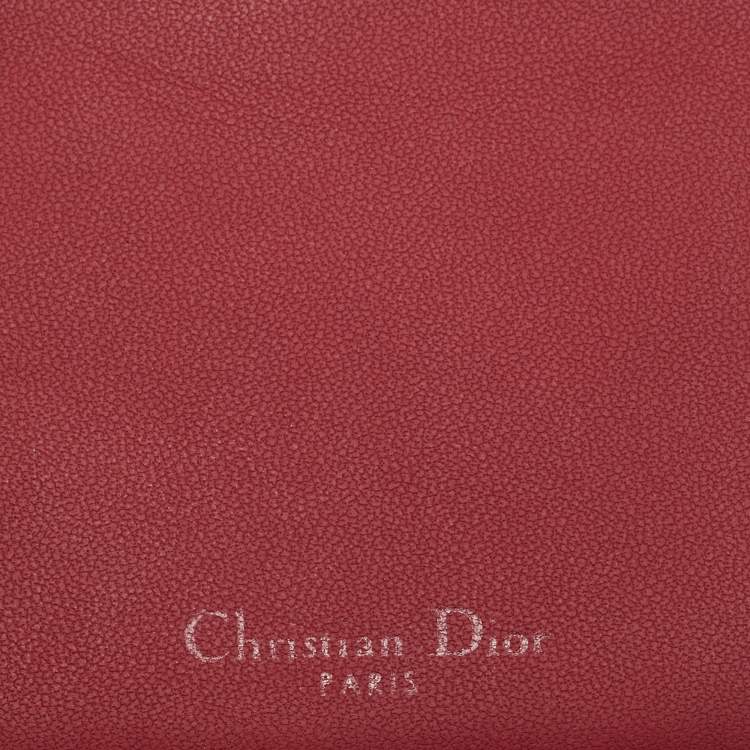 مملوكة مسبقًا Dior Saddle Burgundy Leather Continental Wallet