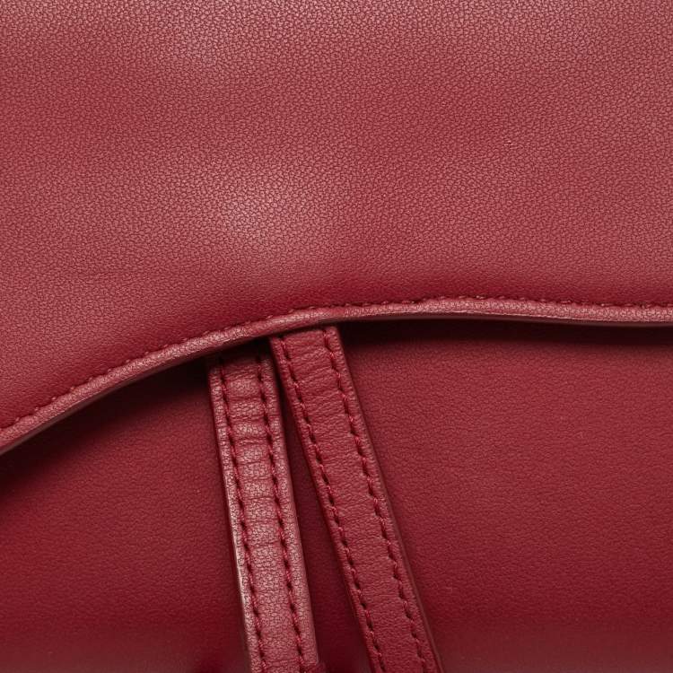مملوكة مسبقًا Dior Saddle Burgundy Leather Continental Wallet