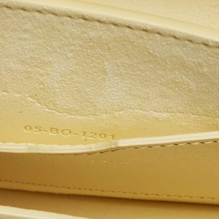 Pre Owned Dior Bobby East West Light Yellow Leather Shoulder Bag