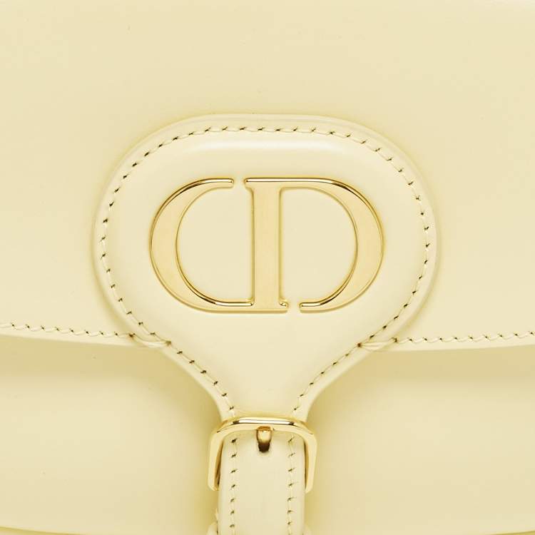 Pre Owned Dior Bobby East West Light Yellow Leather Shoulder Bag