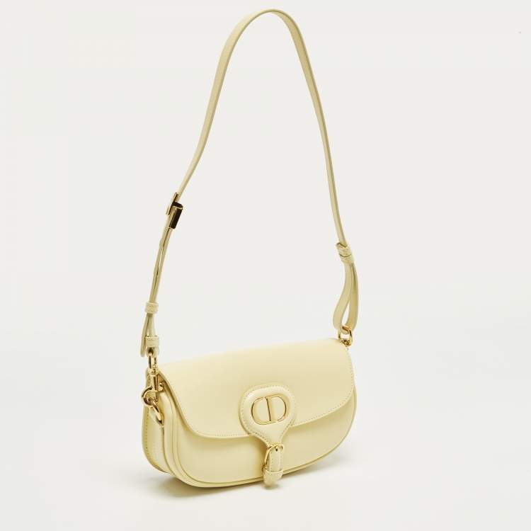 Pre Owned Dior Bobby East West Light Yellow Leather Shoulder Bag