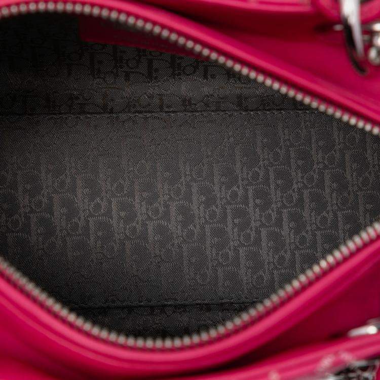 Pre Owned Dior Pink Medium Lambskin Cannage Lady Dior