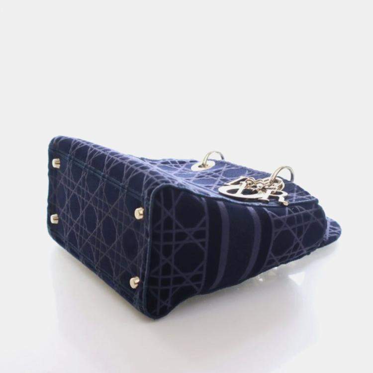 Pre Owned Christian Dior Medium Velvet Lady D-Lite