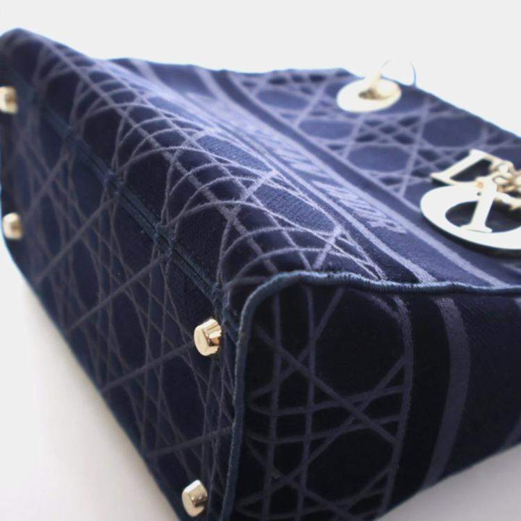 Pre Owned Christian Dior Medium Velvet Lady D-Lite