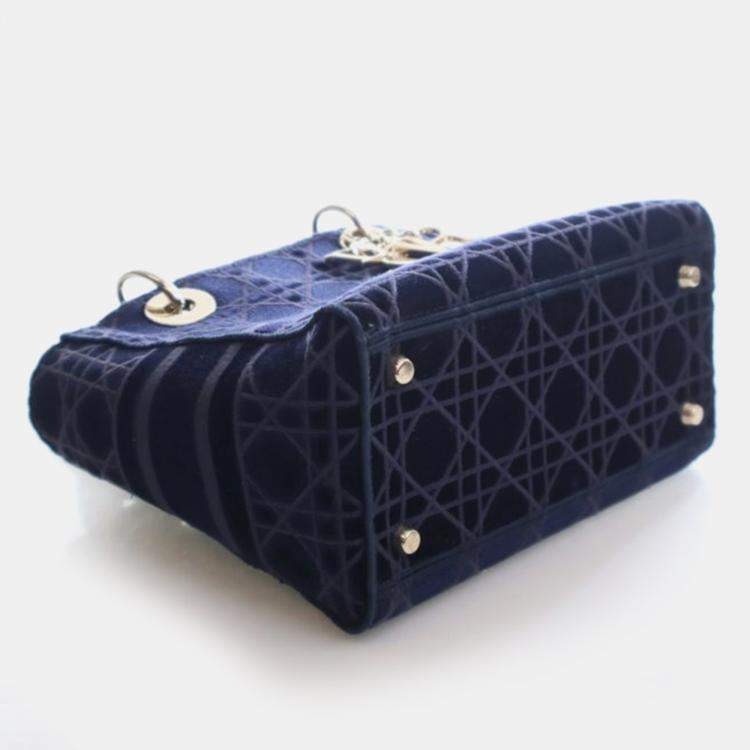 Pre Owned Christian Dior Medium Velvet Lady D-Lite