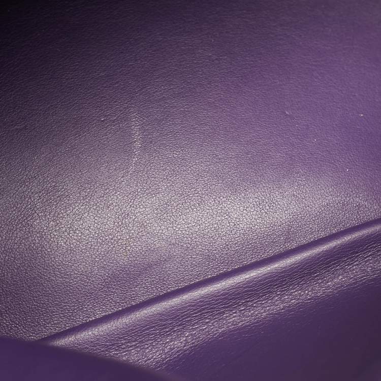 Pre Owned حقيبة ديور بي ديور جلد رمادي فاتح حجم صغير مقابض علوية