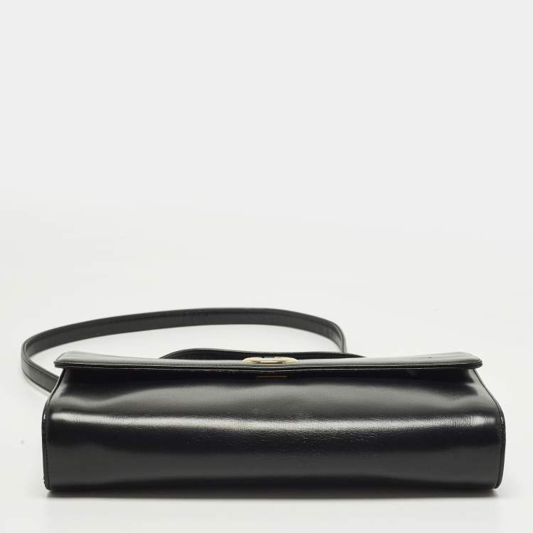 Pre Owned Dior Black Leather Vintage Top Handle Bag