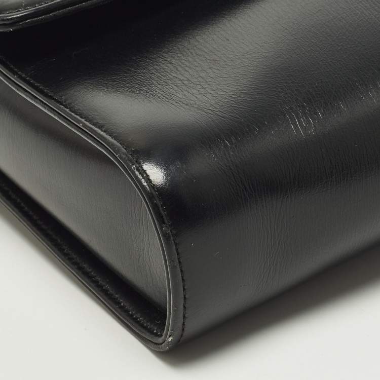 Pre Owned Dior Black Leather Vintage Top Handle Bag