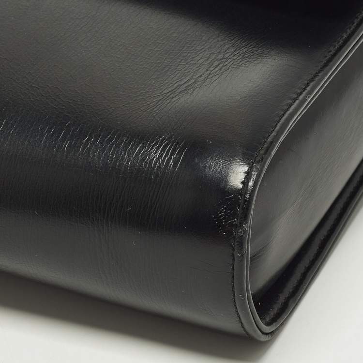 Pre Owned Dior Black Leather Vintage Top Handle Bag