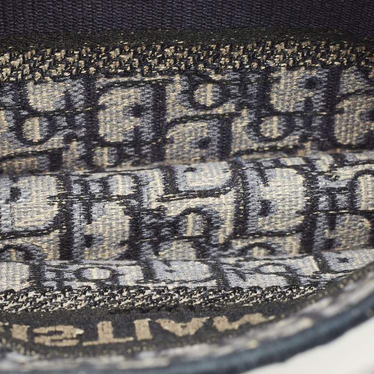 Pre Owned Dior Book Mini Navy Blue Oblique Canvas Tote