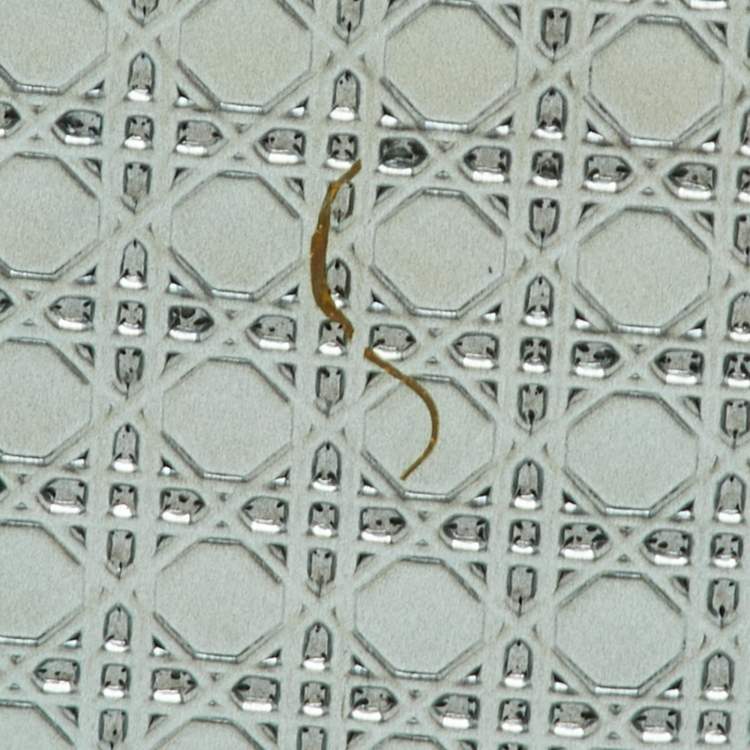 مملوكة مسبقًا Dior Diorama Metallic Blue Microcannage Patent Leather Shoulder Bag