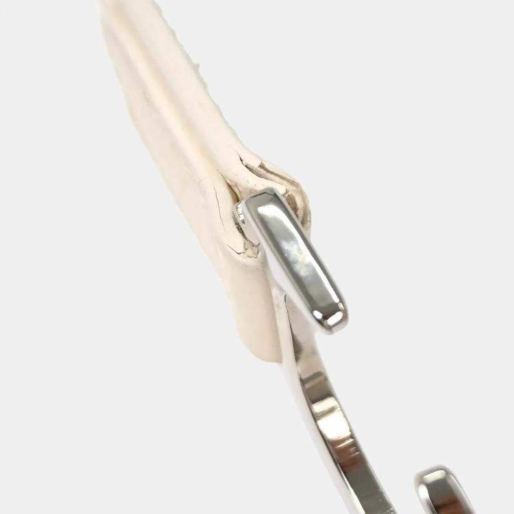 مملوكة مسبقًا Christian Dior White Canvas Saddle Handbag