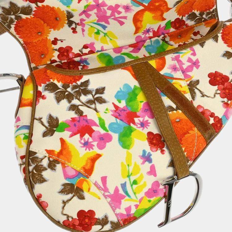 Pre Owned Dior Saddle Multicolor Canvas Saddle Bag