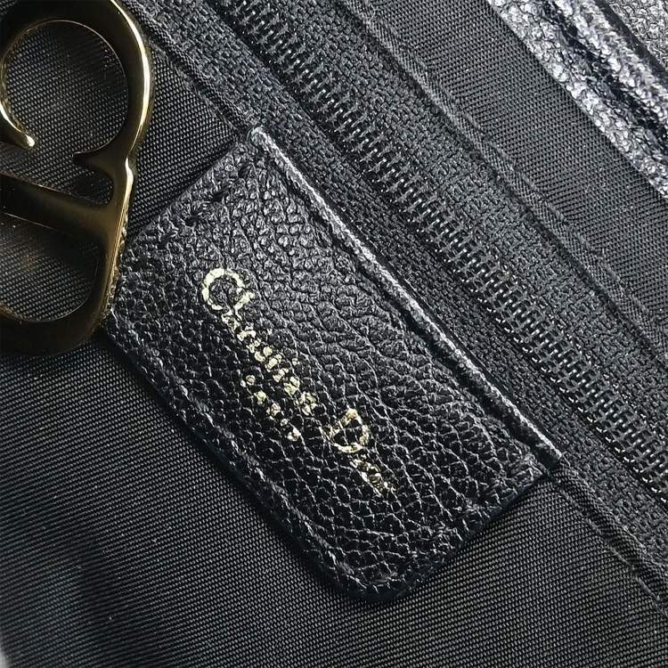 Pre Owned Dior Saddle Black Leather Bag