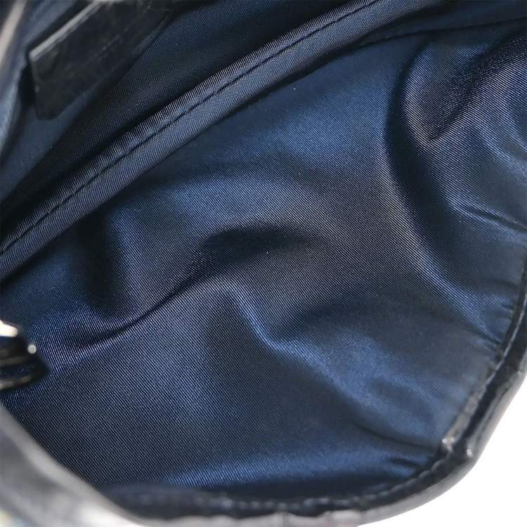 Pre Owned Dior Saddle Blue Denim Bag