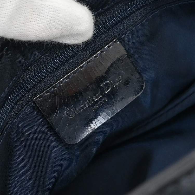 Pre Owned Dior Saddle Blue Denim Bag