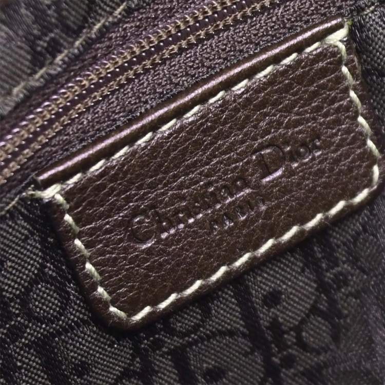 Pre Owned Christian Dior Brown Leather Saddle Handbag