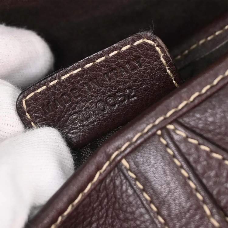 Pre Owned Christian Dior Brown Leather Saddle Handbag