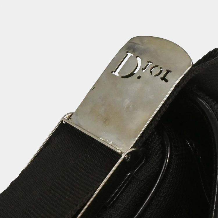Pre Owned Dior Saddle Black Calfskin Leather Shoulder Bag